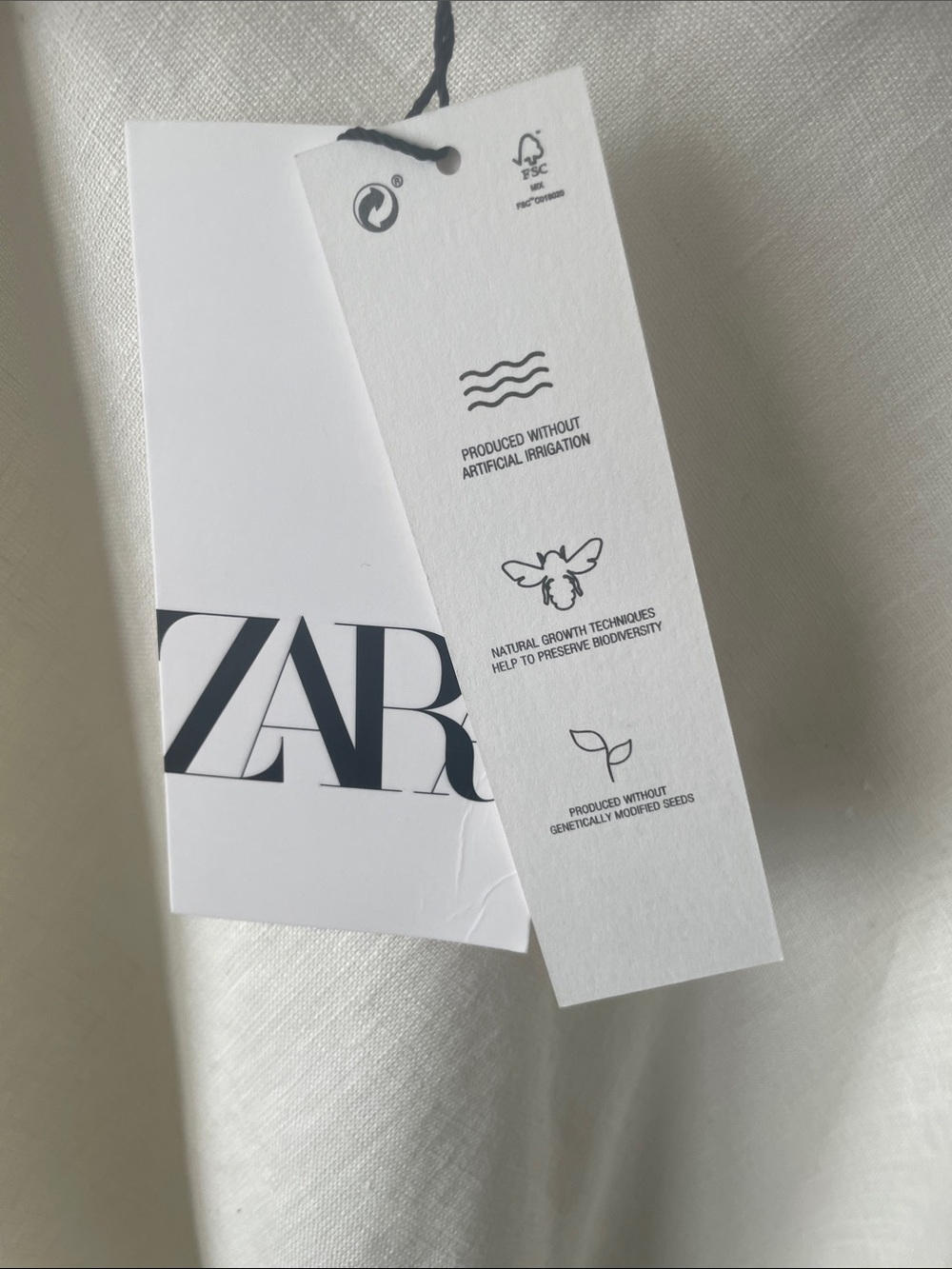 Zara Ivory Maxi Slip Dress with Lace Trim 100% Linen - Picture 4 of 8